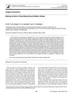 Making the Most of Case-Mother/Control