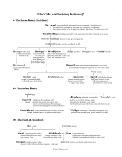 1 Who`s Who and Backstory in Beowulf