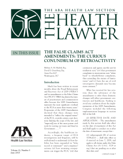 the false claims act amendments: the curious conundrum