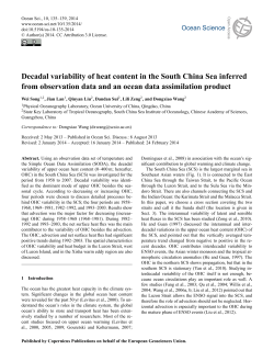 Decadal variability of heat content in the South