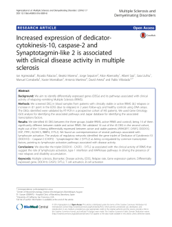Increased expression of dedicator-cytokinesis-10, caspase