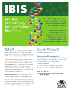 Industrial Biotechnology Intensive Summer Boot Camp