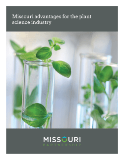 Missouri advantages for the plant science industry