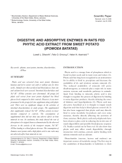 digestive and absorptive enzymes in rats fed phytic acid extract from