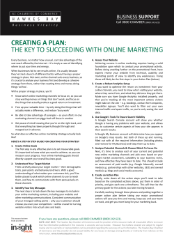 creating a plan: the key to succeeding with online marketing