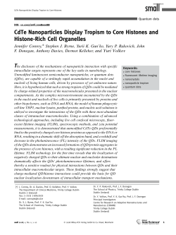 Cdte nanoparticles display tropism to core histones and histone rich