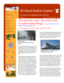 December 2015 - American Association for Clinical Chemistry