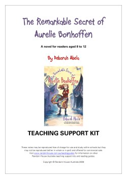 The Remarkable Secret of Aurelie Bonhoffen
