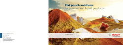 Flat pouch solutions for powder and liquid products