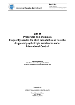 List of Chemicals frequently used in the Illicit Manufacture of