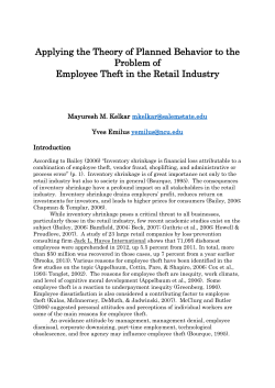 Applying the Theory of Planned Behavior to the Problem of