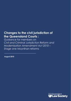 Changes to the civil jurisdiction of the