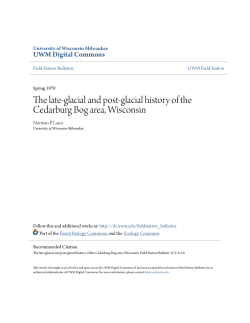 The late-glacial and post-glacial history of the Cedarburg Bog area