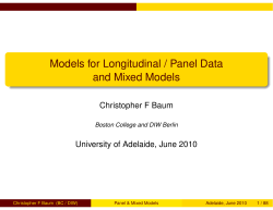Christopher F Baum - School of Economics