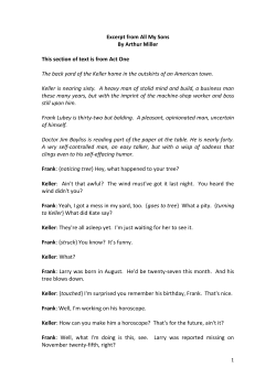 Excerpt from All My Sons By Arthur Miller This section of text is from