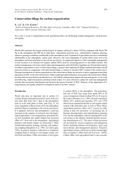 Conservation tillage for carbon sequestration