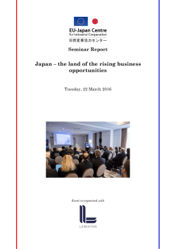 Japan &ndash; the land of the rising business - EU