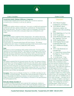 October 21 - Tuxedo Park School