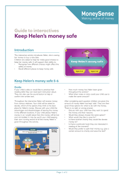 Keep Helen`s money safe