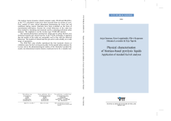 Physical characterisation of biomass-based pyrolysis liquids