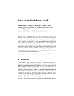 Constraint handling in Feature Models