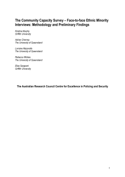The Community Capacity Survey