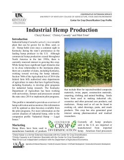 Industrial Hemp Production