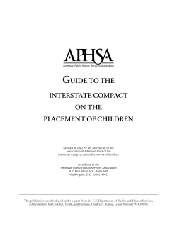 guide tothe interstate compact on the placement of