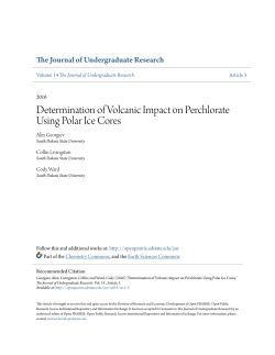 Determination of Volcanic Impact on Perchlorate Using Polar Ice