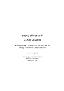 Energy Efficiency of Games Consoles