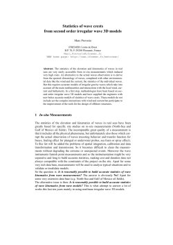Statistics of wave crests from second order - Archimer