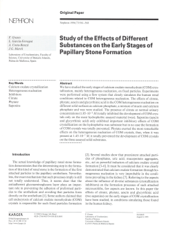 Study of the Effects of Different Substances on the Early Stages of