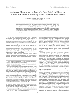 Acting and planning on a false belief