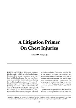 A Litigation Primer On Chest Injuries