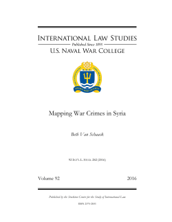 Mapping War Crimes in Syria - International Law Studies