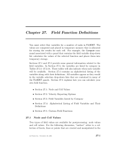 Chapter 27. Field Function Definitions