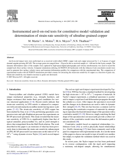Instrumented anvil-on-rod tests for constitutive model validation and