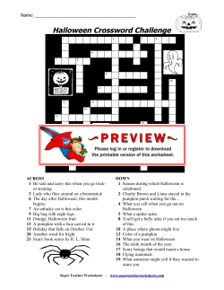 Halloween Crossword Challenge