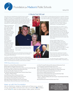 Keep up with the Foundation A Tribute That Will Last