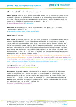 glossary - peep learning together programme