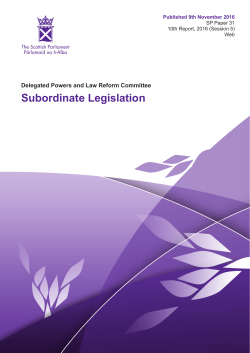 10th Report, 2016 (Session 5): Subordinate Legislation (1.88MB pdf)
