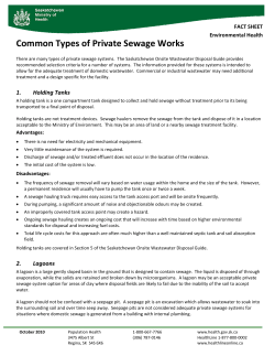 Common Types of Private Sewage Works