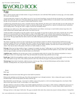 Egg | Print Article | Academic World Book