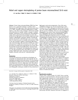Nickel and copper electroplating of proton beam micromachined SU