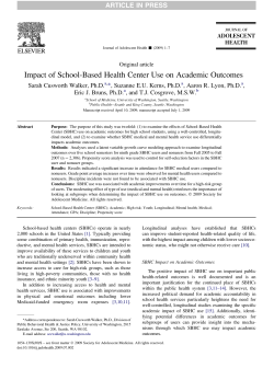 Impact of School-Based Health Center Use on Academic Outcomes
