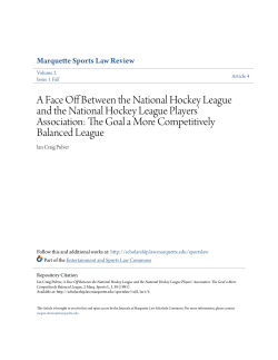 A Face Off Between the National Hockey League and the National