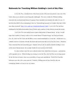 Rationale for Teaching William Golding`s Lord of the Flies