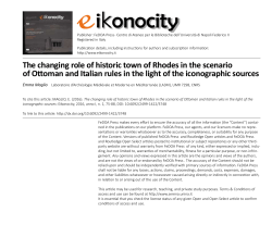 The changing role of historic town of Rhodes in - SeReNa