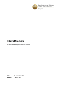 Internal Guideline - Central Bank of Ireland