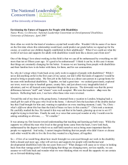 Envisioning the Future of Supports for People with Disabilities